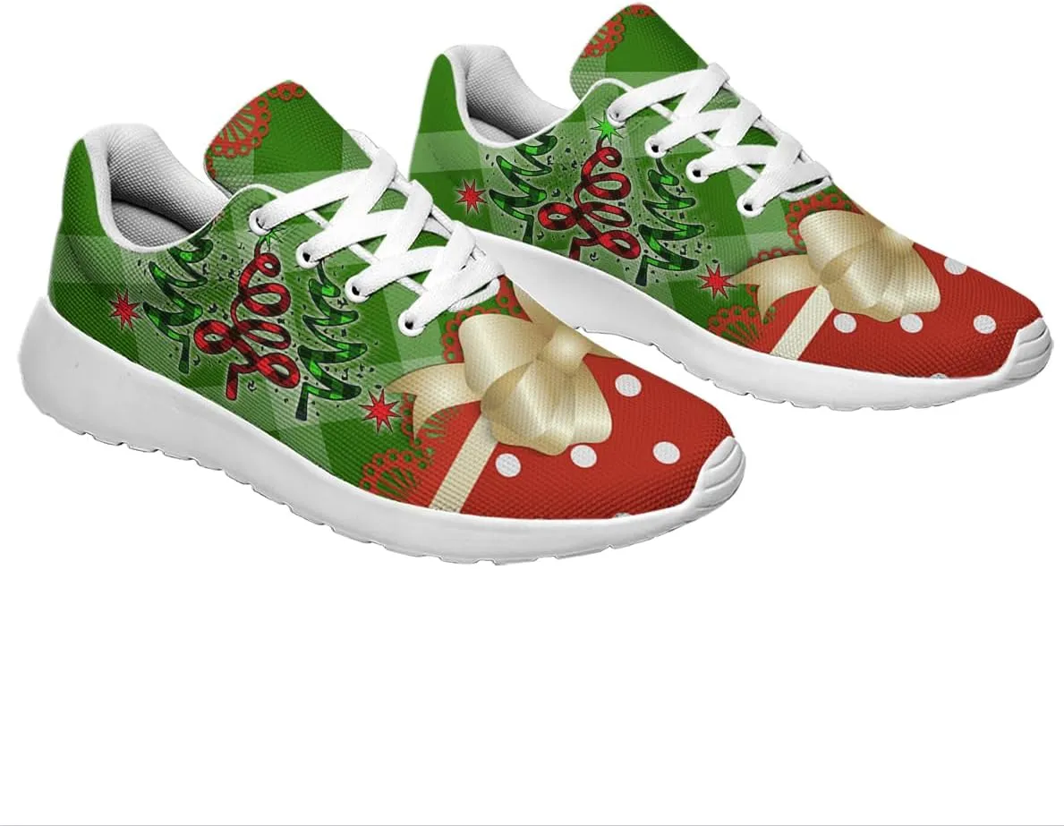 Sonzj-II Christmas Shoes Women Running Shoes Men Lightweight Walking Sneakers Mesh Athletic Sport Shoes