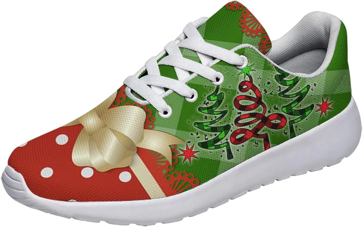Sonzj-II Christmas Shoes Women Running Shoes Men Lightweight Walking Sneakers Mesh Athletic Sport Shoes