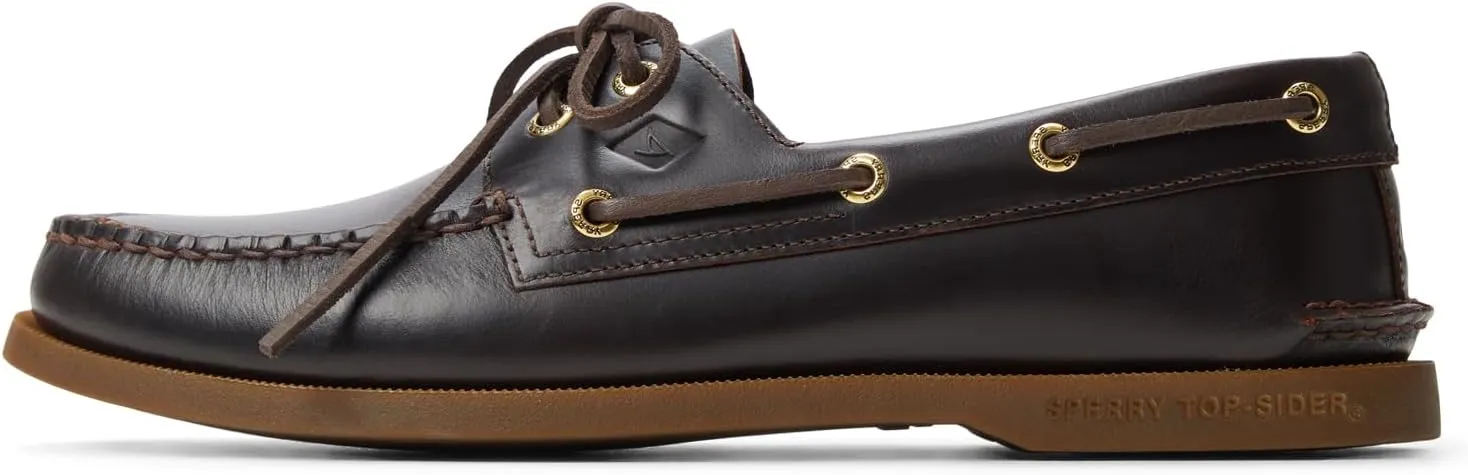 Sperry Men's Authentic Original 2-Eye Boat Shoe, Amaretto, 16