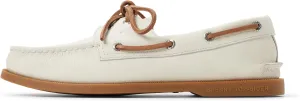 Sperry Men's Authentic Original 2-Eye Boat Shoe, White Leather, 12 Wide
