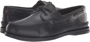 Sperry Men's Authentic Original, Black Leather, 8.5 M (D)