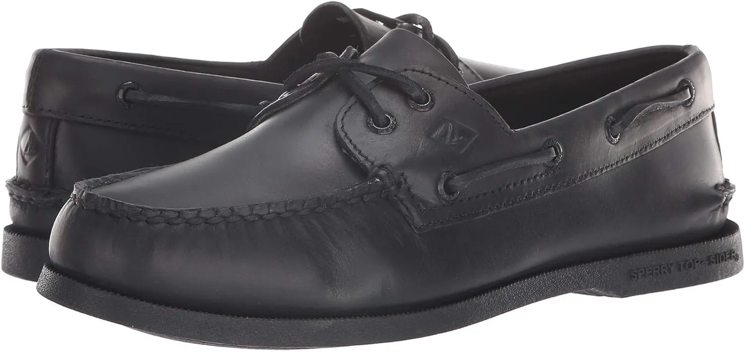 Sperry Men's Authentic Original, Black Leather, 8.5 M (D)