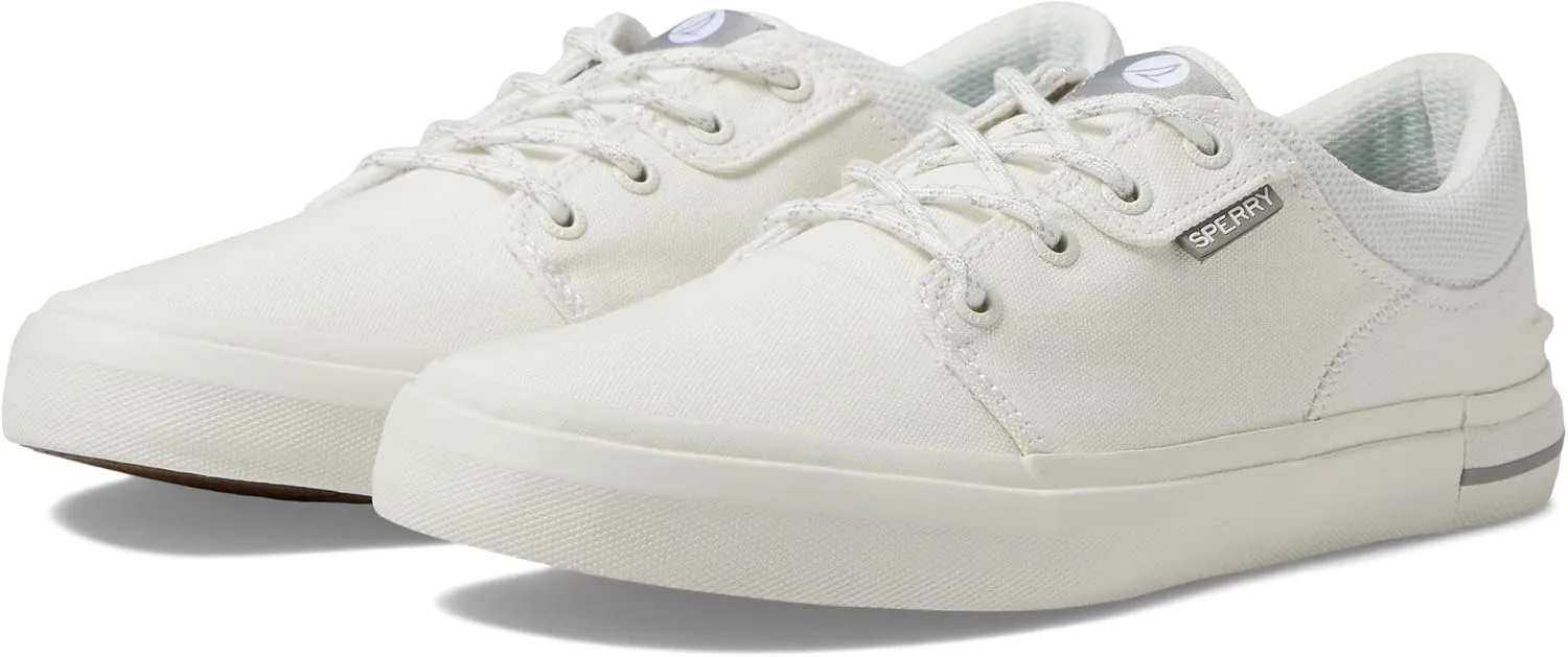 Sperry Mens Crossjack Lace Up Sneakers Shoes Casual - White