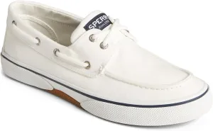 Sperry Men's, Halyard Boat Shoe White Twill 11 W