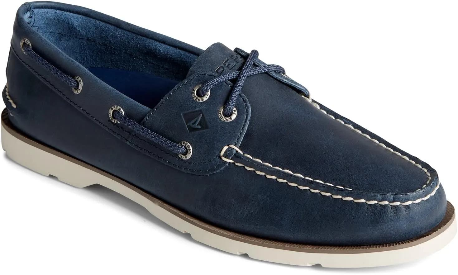 Sperry Men's Leeward 2-Eye Boat Shoe, Blue, 12