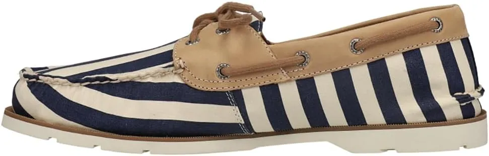 Sperry Mens Leeward 2-Eye Vintage Stripe Boat Casual Shoes - Beige