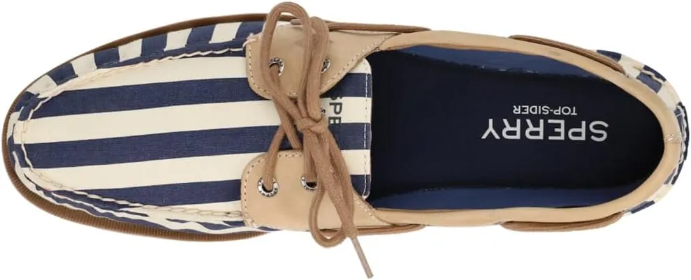 Sperry Mens Leeward 2-Eye Vintage Stripe Boat Casual Shoes - Beige