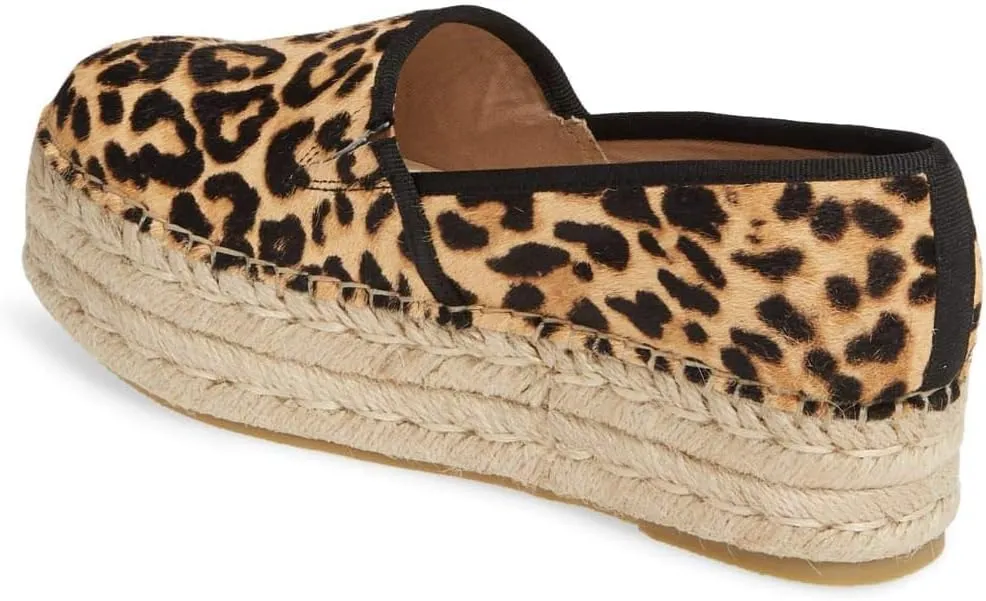 Steve Madden Alexia Leopard Espadrille Wedge Slip On Flat Wedge Platform