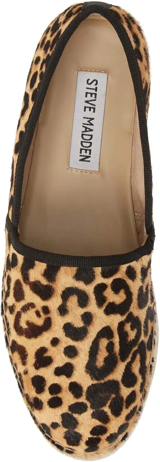 Steve Madden Alexia Leopard Espadrille Wedge Slip On Flat Wedge Platform