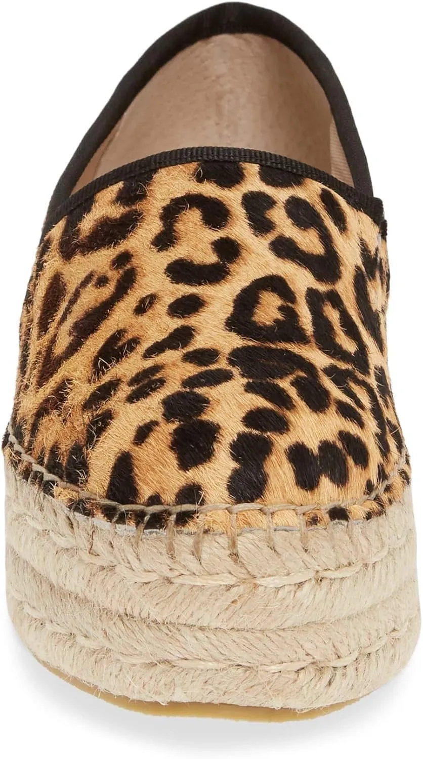 Steve Madden Alexia Leopard Espadrille Wedge Slip On Flat Wedge Platform