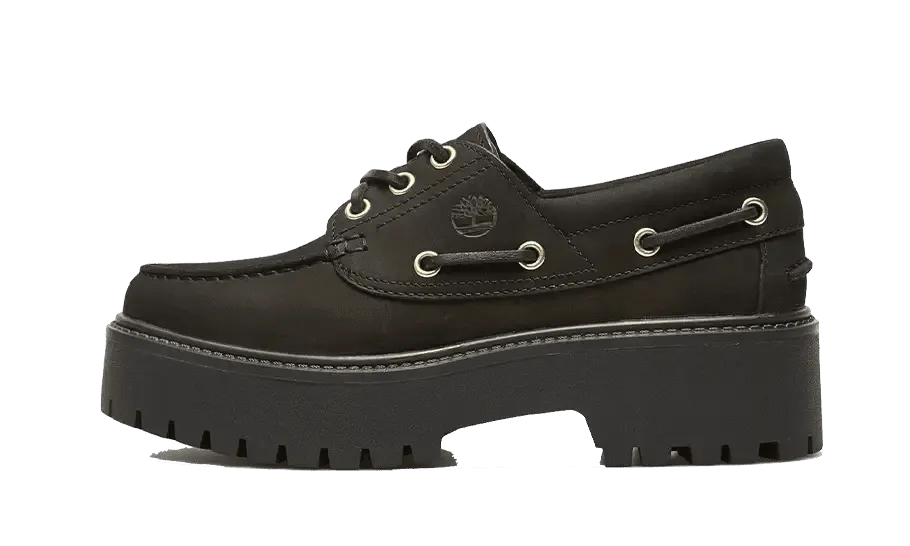 Stone Street Boat Shoe Black