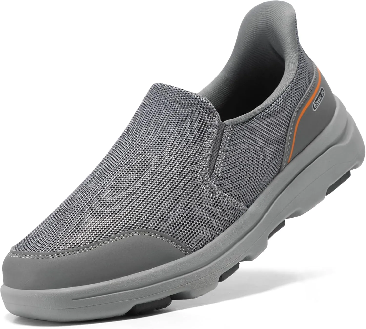 STQ Mens Orthopedic Shoes for Plantar Fasciitis, Comfortable Slip on Walking Shoes for Foot and Heel Pain Relief