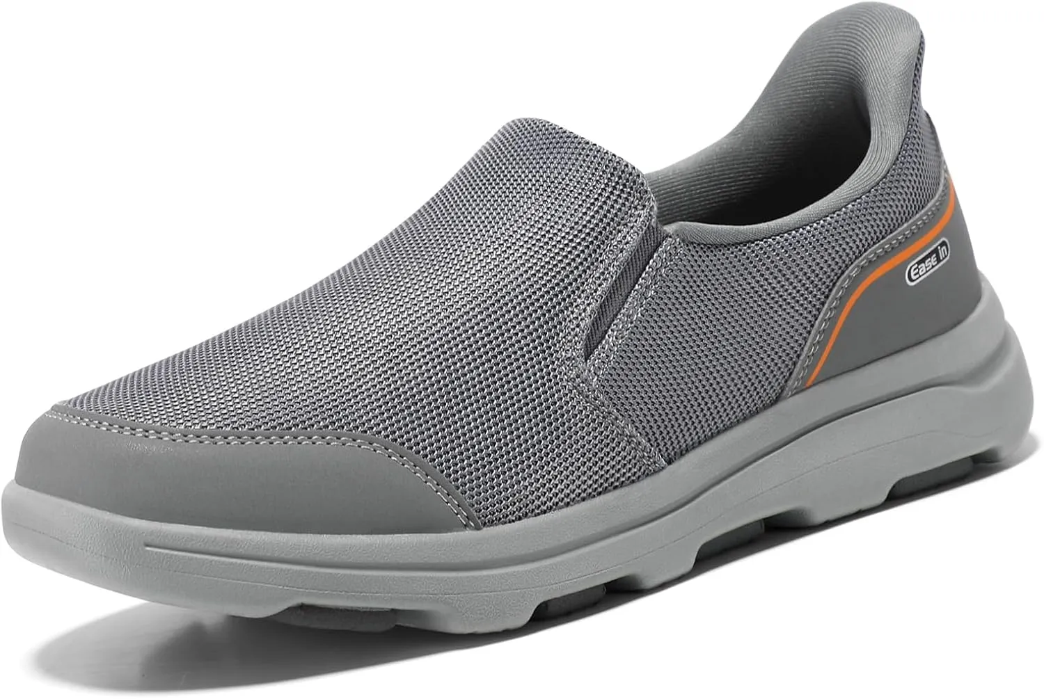 STQ Mens Orthopedic Shoes for Plantar Fasciitis, Comfortable Slip on Walking Shoes for Foot and Heel Pain Relief