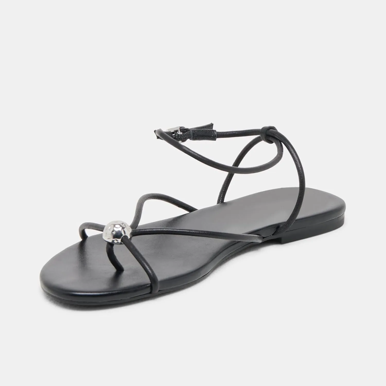 Strappy Flat Sandals for Women Comfortable Open Round Toe Sandals Dressy Beach Thong Flip Flop Slides