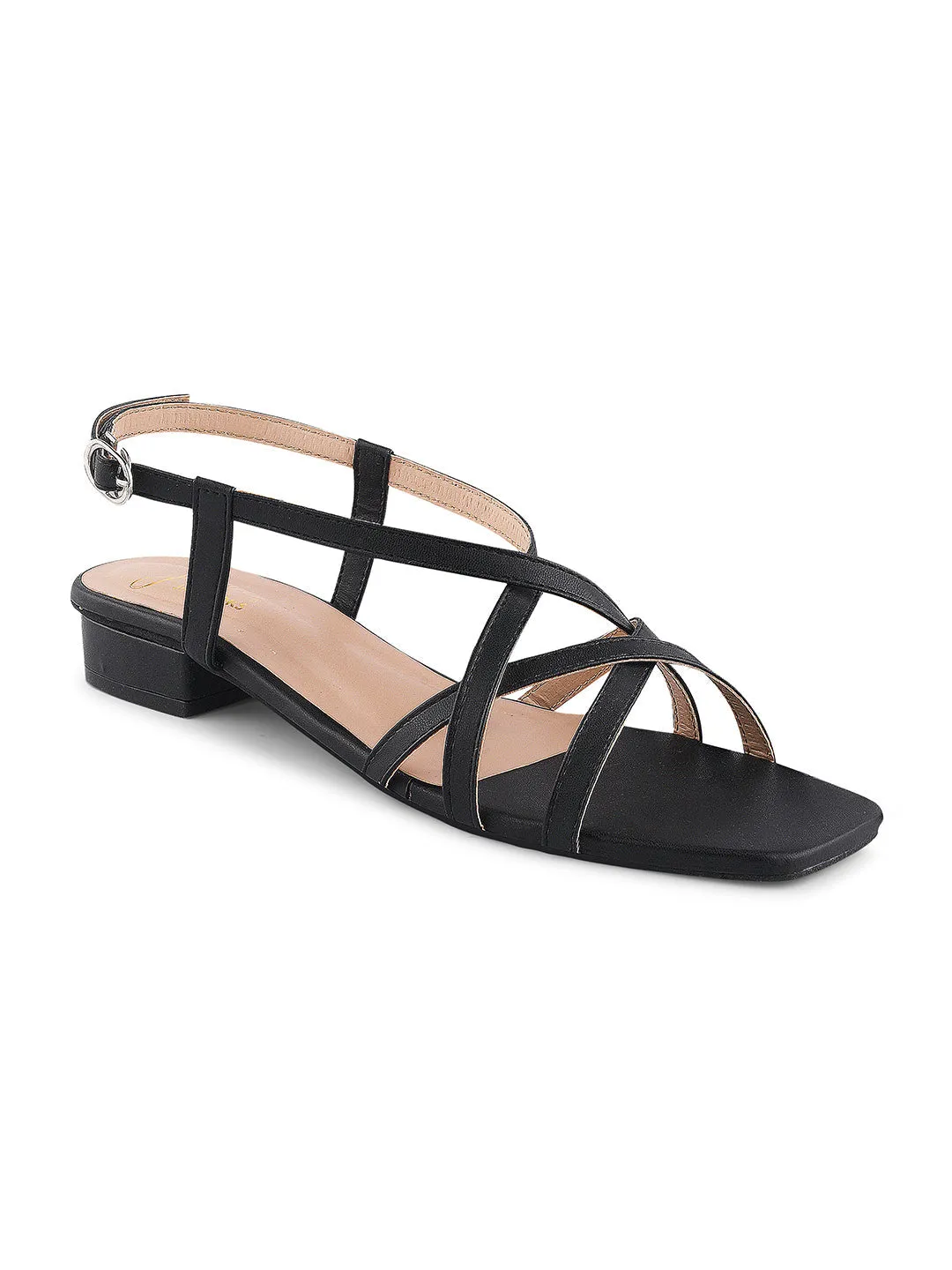 Strappy Low Heel Flat
