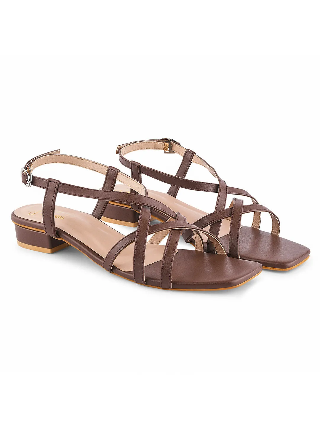 Strappy Low Heel Flat