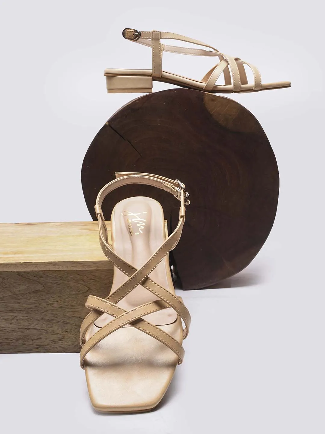 Strappy Low Heel Flat