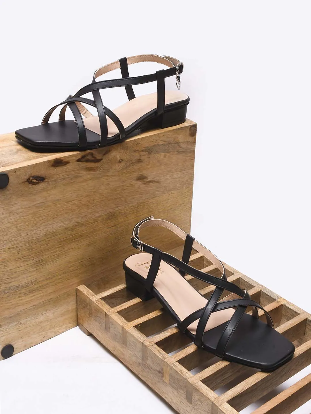Strappy Low Heel Flat