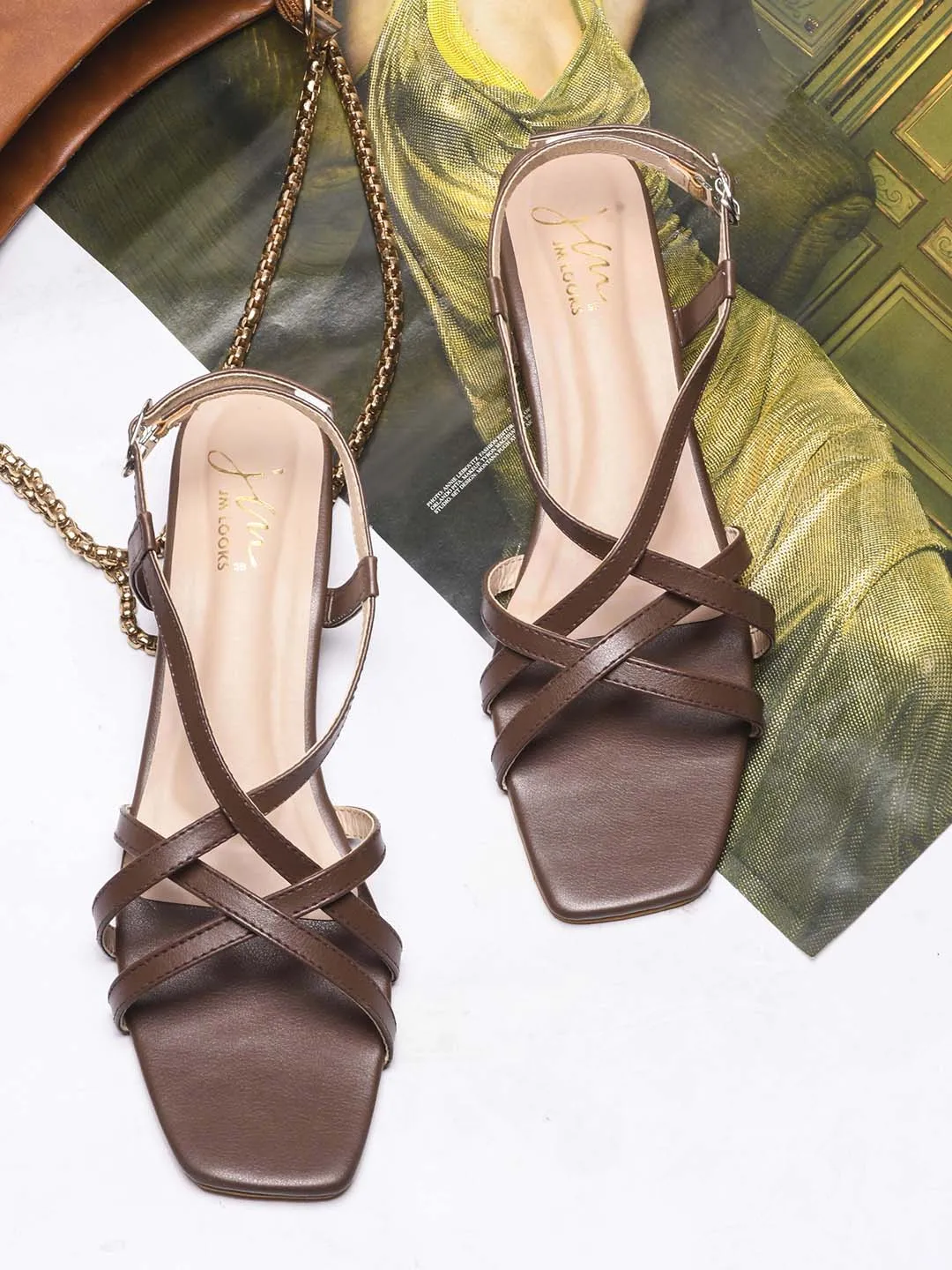 Strappy Low Heel Flat
