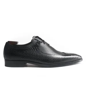 Stunning Crocodile Woven Pattern Oxford Shoes