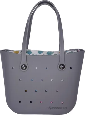 Stylish Medium EVA Rubber Shoulder Bag Tote Bag with inner for Sport Beach Pool Boat Shopping Gym