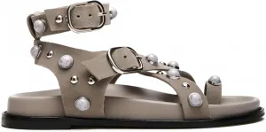 Summer Flat Sandals for Women Beaded Studded Strappy Boho Sandals Casual Beach Shoes Comfy Walking Party Dress Flip Flops Shoes