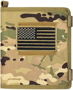 Tactical Map Case Multifunctional Map Pouch with Pen EDC Tool Holder Map Protector Foldable Map Storage Bag with Clear Window for Reading Map while Outdoors or Hiking (CP)