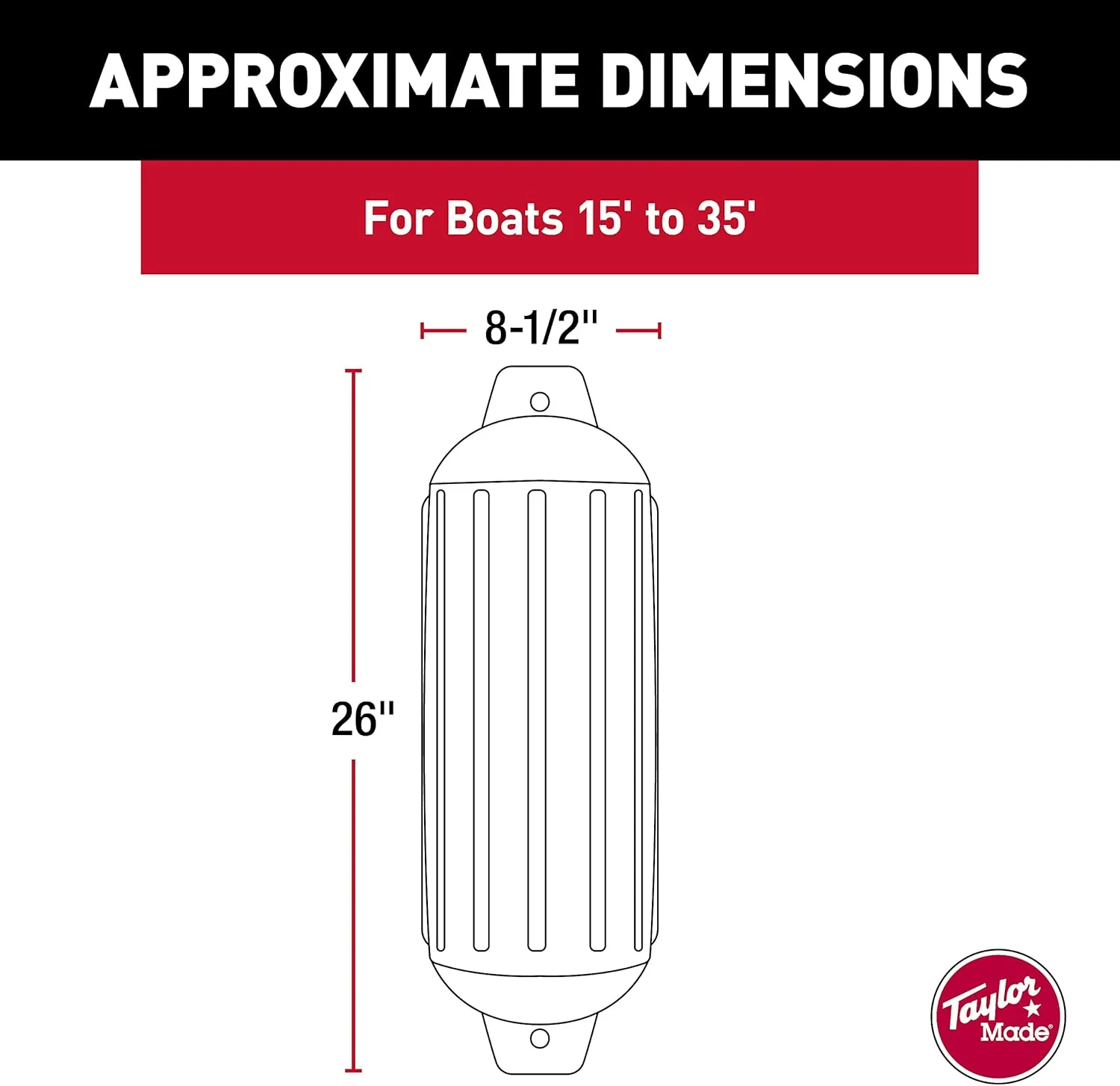Taylor Made Products Super Gard Inflatable Vinyl Boat Fender