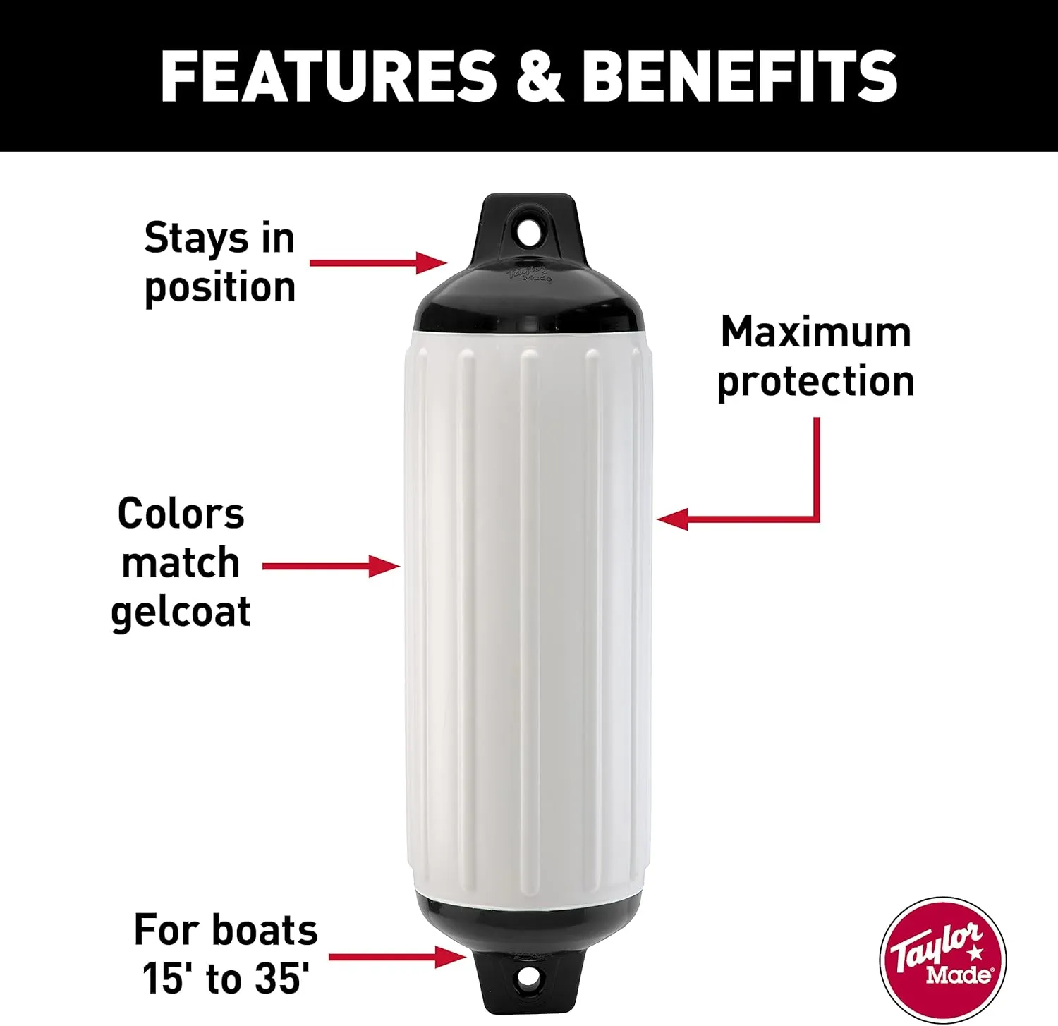 Taylor Made Products Super Gard Inflatable Vinyl Boat Fender