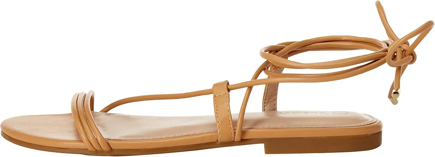 The Drop Women's Samantha Flat Strappy Lace-up Sandal