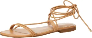 The Drop Women's Samantha Flat Strappy Lace-up Sandal