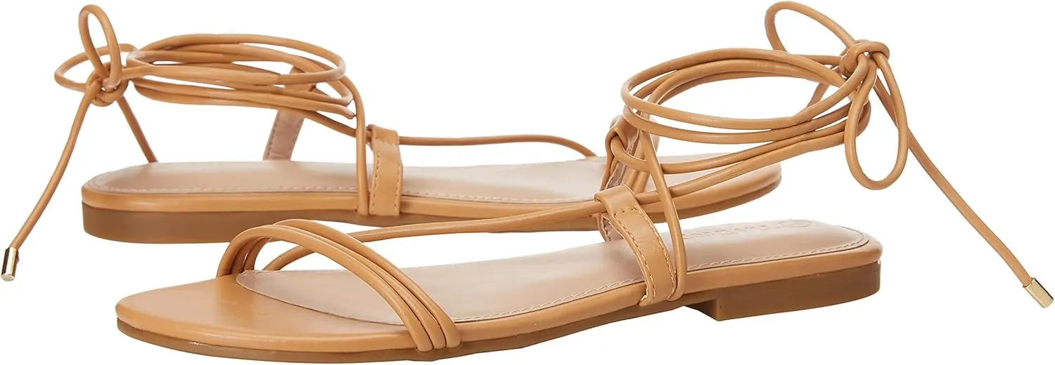 The Drop Women's Samantha Flat Strappy Lace-up Sandal