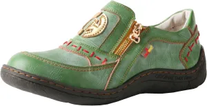 TMA EYES Women's Non-Slip Leather Casual Slip On Comfort Walking Flat Shoes