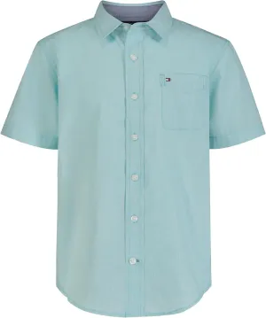 Tommy Hilfiger Boy's Short Sleeve Woven Button-down Shirt
