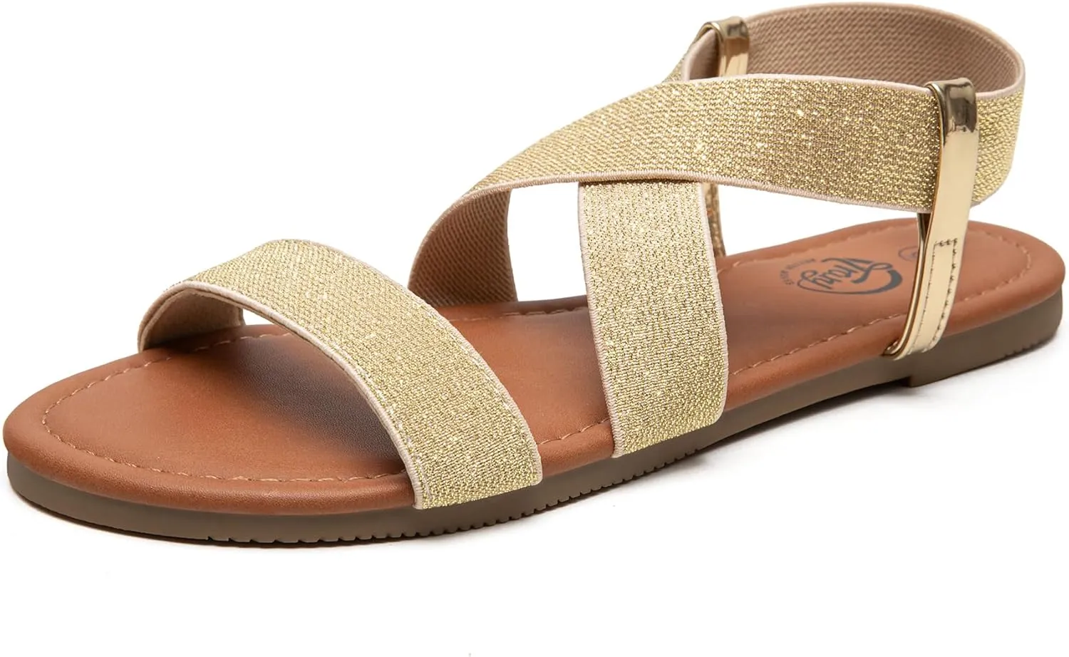 Trary Women's Dressy Summer Sandals, Elastic, Cute, Open Toe, Wide, Sandalias Para Mujer