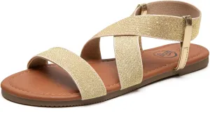 Trary Women's Dressy Summer Sandals, Elastic, Cute, Open Toe, Wide, Sandalias Para Mujer