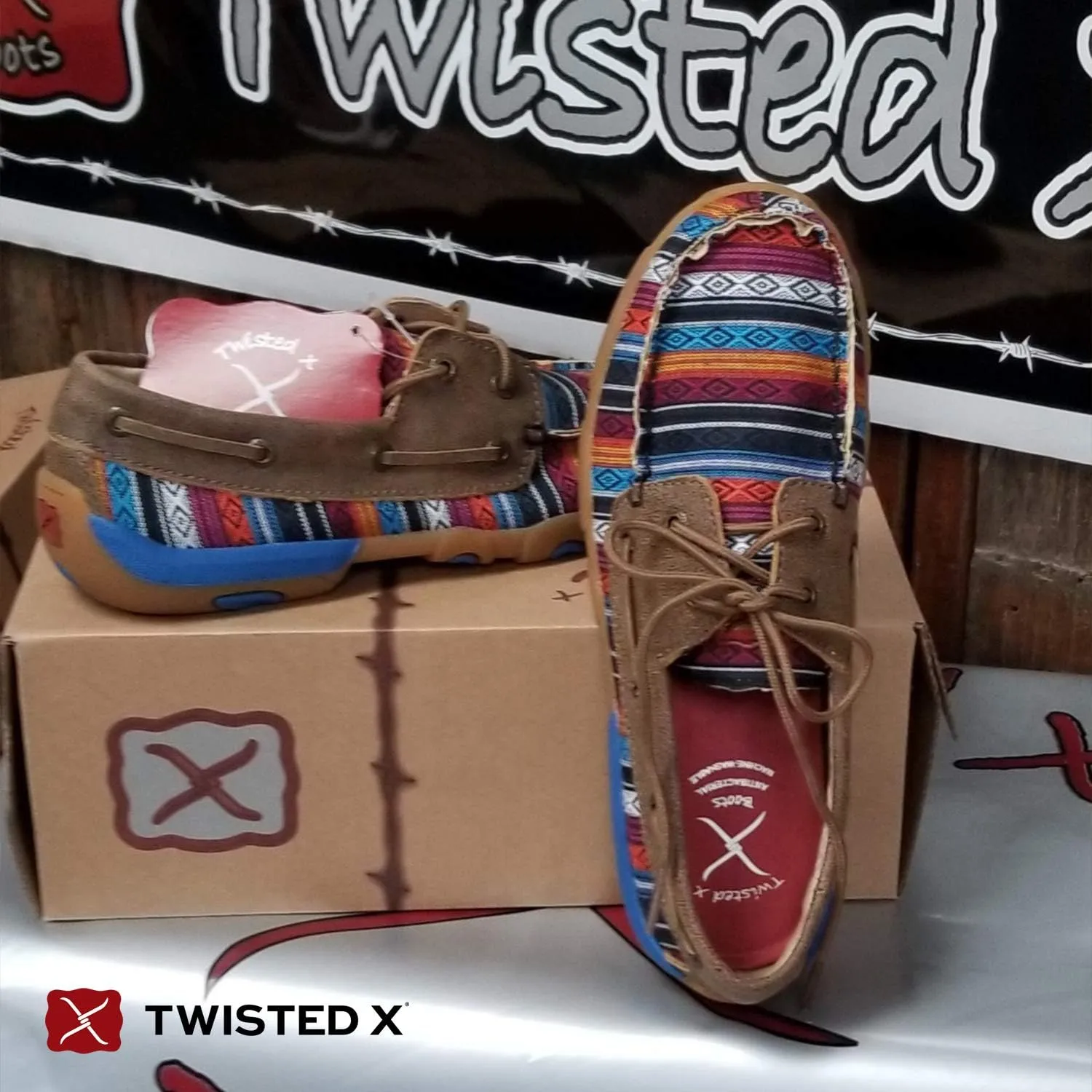 Twisted X Women's Boat Shoe Driving Moc, Moc Toe