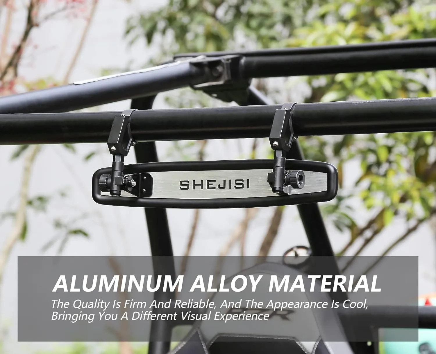 Universal UTV Mirrors, Aluminum Alloy Material,2023 New RZR Rear View Mirror for 1.5" to 2" Roll Cage, Adjustable for Best View, Compatible with Polaris RZR,Can Am X3,Kawasaki Mule,Honda Pioneer SXS