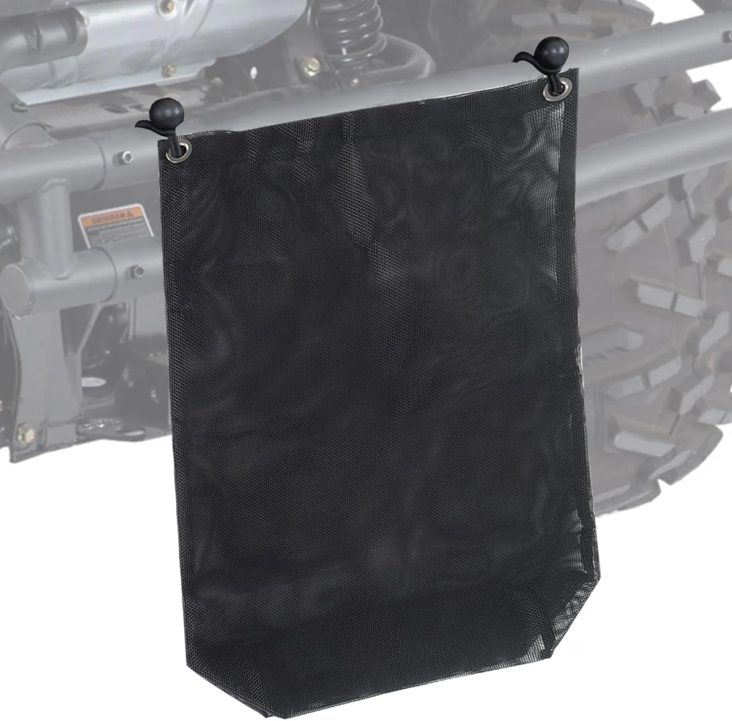 UTV Trash Sack PVC Mesh Bag Compatible With Polaris RZR, Can-Am, CFMOTO, Teryx, Mule, Arctic Cat, Pioneer, Golf Cart and most models(BLACK)
