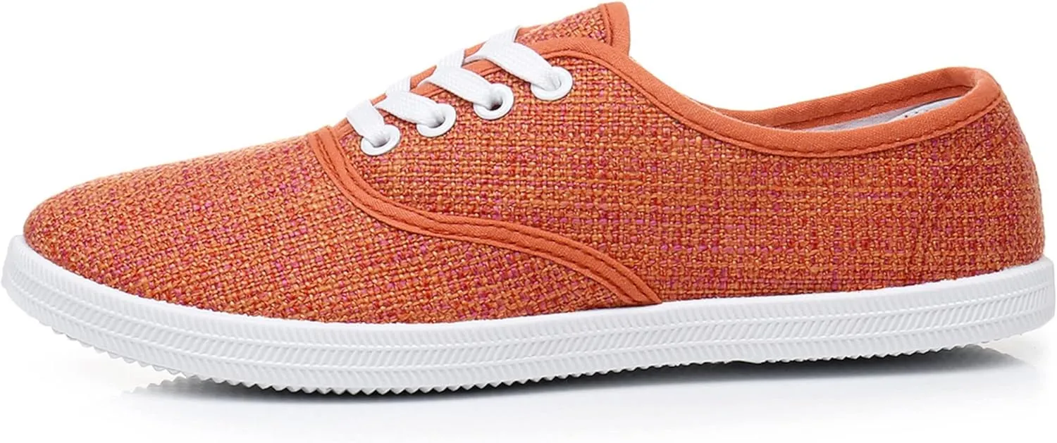 VenusCelia Women's Rainbow Lace Up Sneaker Shoes