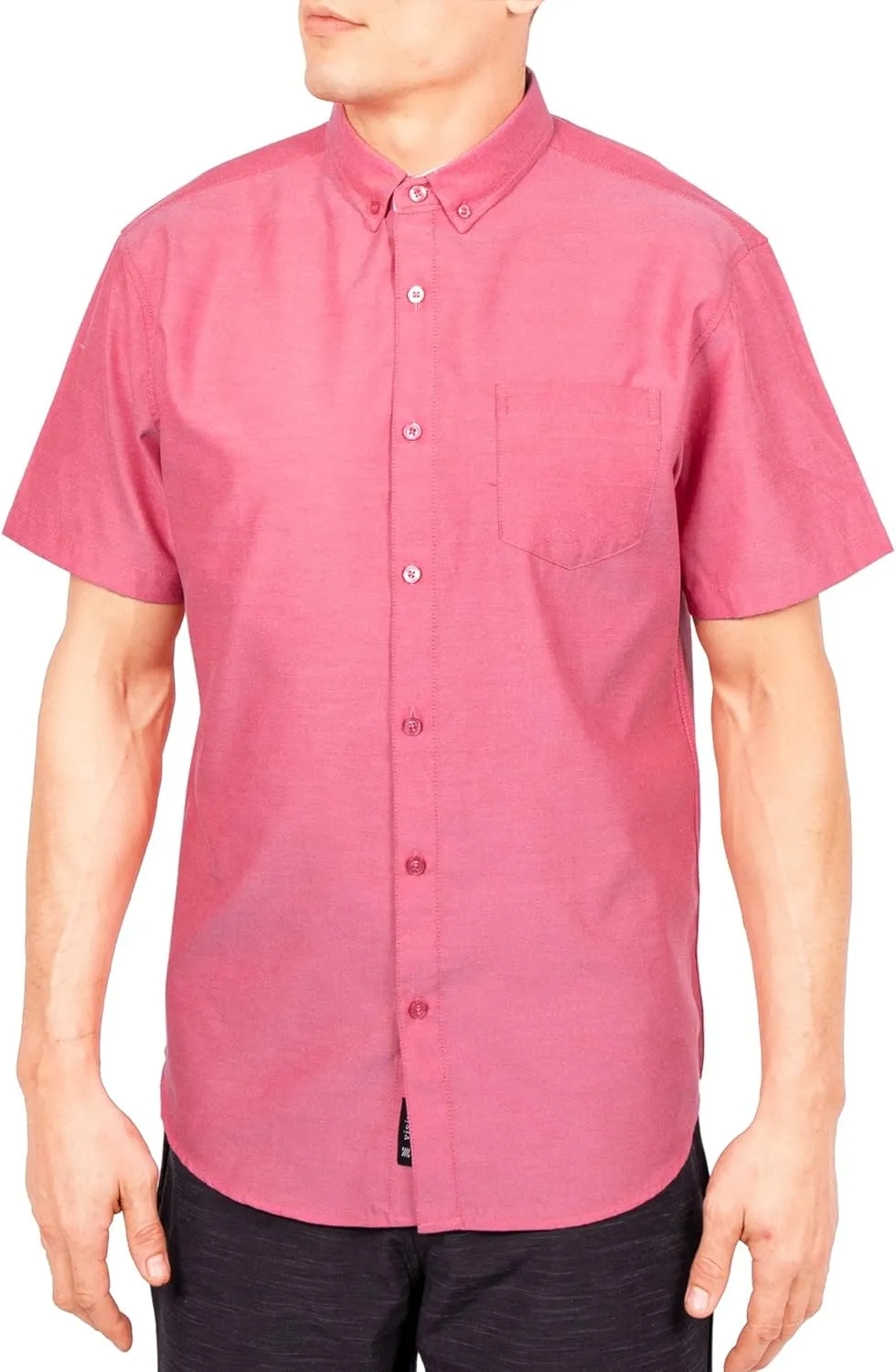 Visive Mens Shirts Multi Packs Short Sleeve Button Down Dress Shirts Solid Color Big and Tall