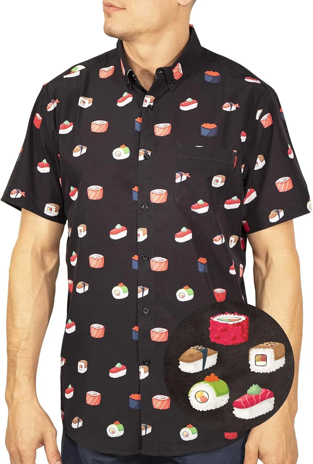 Visive Mens Short Sleeve Button Down Printed Shirts - Over 45 Novelty Prints Sizes S - 4XL