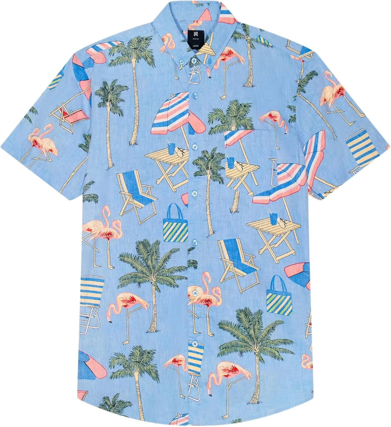 Visive Mens Short Sleeve Button Down Printed Shirts - Over 45 Novelty Prints Sizes S - 4XL