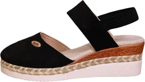 Womens Espadrilles Wedge Sandals Comfortable Closed Toe Slip On Sandals with Arch Support Elastic Strappy Ankle Strap for All Occasions: Casual, Work, Party