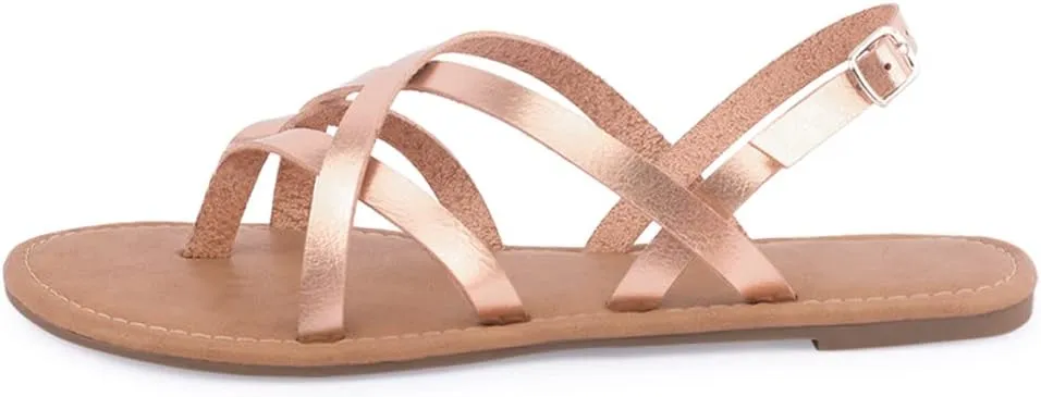 Women's Gladiator Flat Sandals Fisherman Strappy Sandals Ankle Strap Sandals