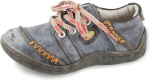 Women's Leather Hand Stitching Patchwork Shoes Lace-Up Casual Shoes