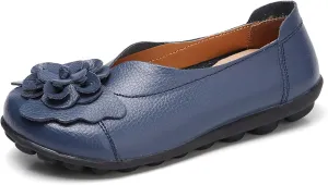 Womens Orthopedic Loafers Summer Comfortable Closed Toe Low Heel Flat Wide Width Flats Breathable Casual Outdoor Shoes Work Dressy Shoe Shopping Standing Shoes