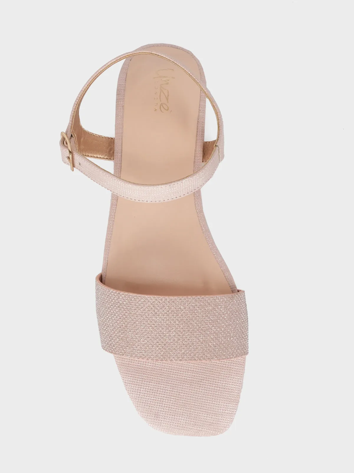 Womens "ORIOLE" Shimmer Flat Sandals