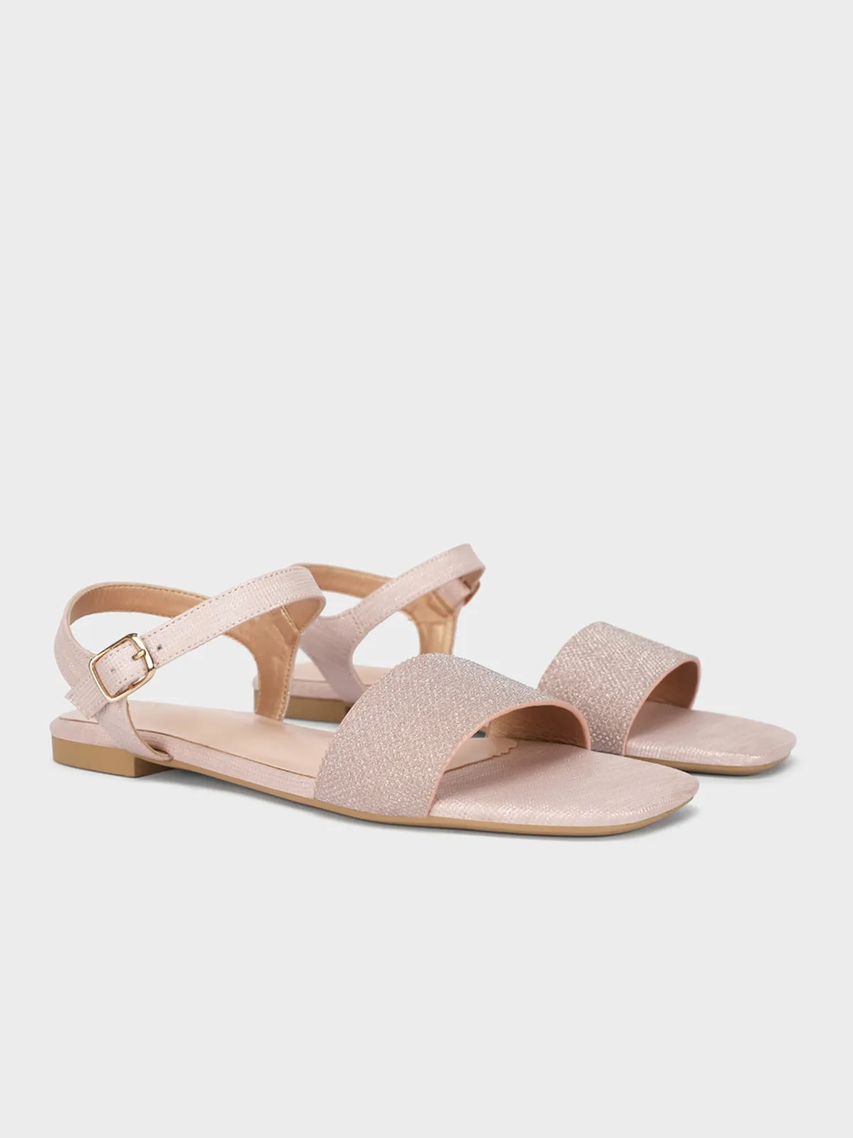 Womens "ORIOLE" Shimmer Flat Sandals