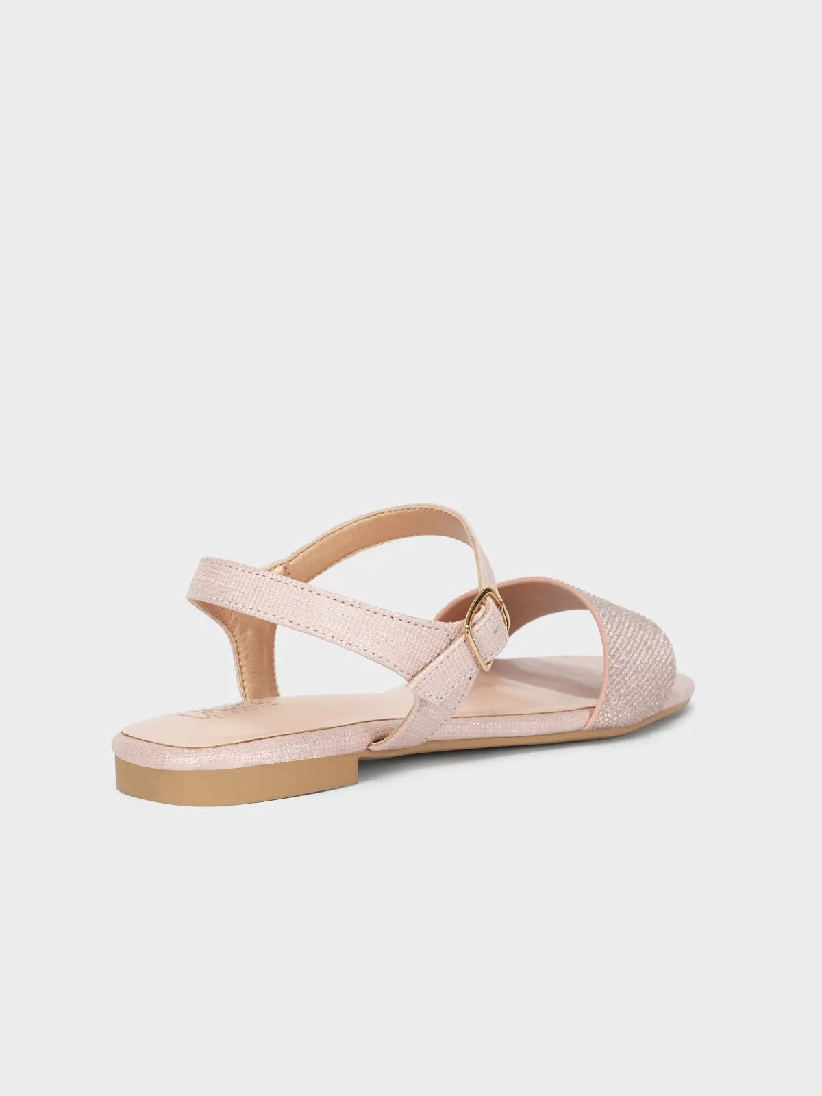 Womens "ORIOLE" Shimmer Flat Sandals